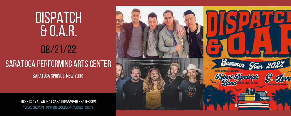 Dispatch & O.A.R. at Saratoga Performing Arts Center tickets Dispatch & O.A.R. at Saratoga Performing Arts Center